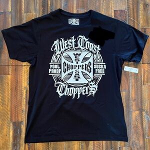 West Coast Choppers Black T-Shirt Original Licensed Extra Large  XL (46-48) New